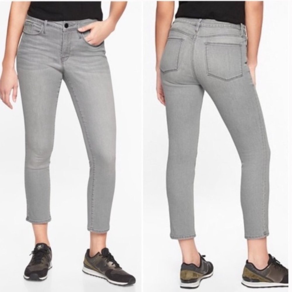 Athleta SCULPTEK Skinny Crop Medium Grey Size 4
